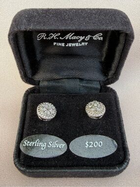 1/10 CT TW Diamond Earrings in Sterling Silver